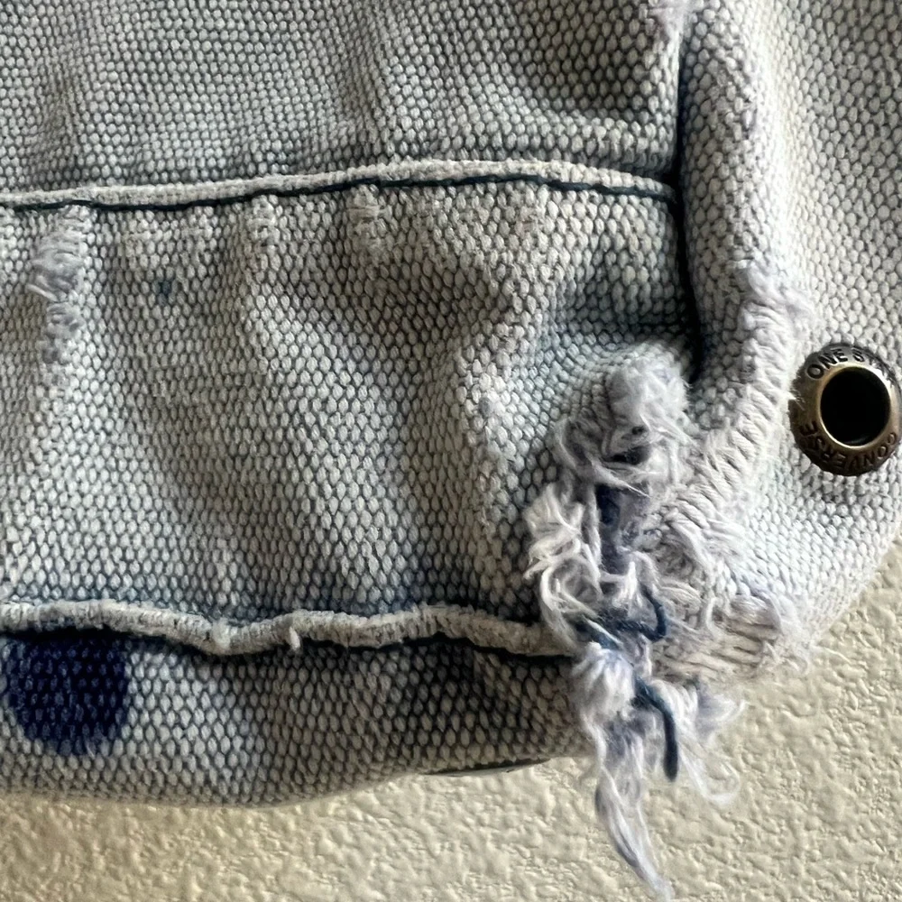 Converse One Star 1974 Light Gray Denim Purse - Picture 4 of 16